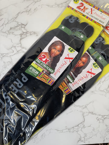 X-Pression 2X Pre-Stretched Braid 48″